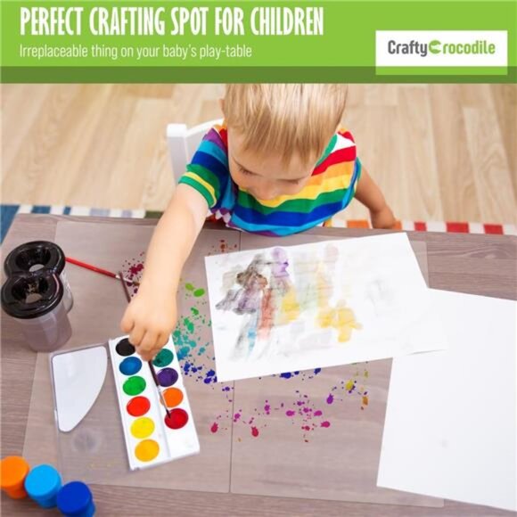 Clear Plastic Placemats Set of 4-Table Protector for Dining Room,Kitchen Counter - Picture 6 of 7